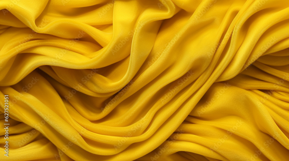 Yellow velvet fabric background with fluid shapes and movement.
Yellow velvet fabric background with fluid shapes and movement.