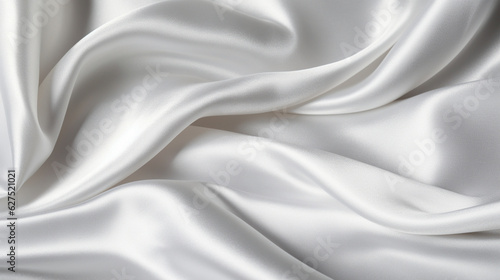 White velvet fabric background with fluid shapes and movement. 