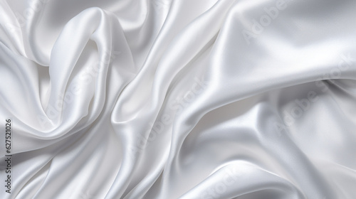 White velvet fabric background with fluid shapes and movement. 