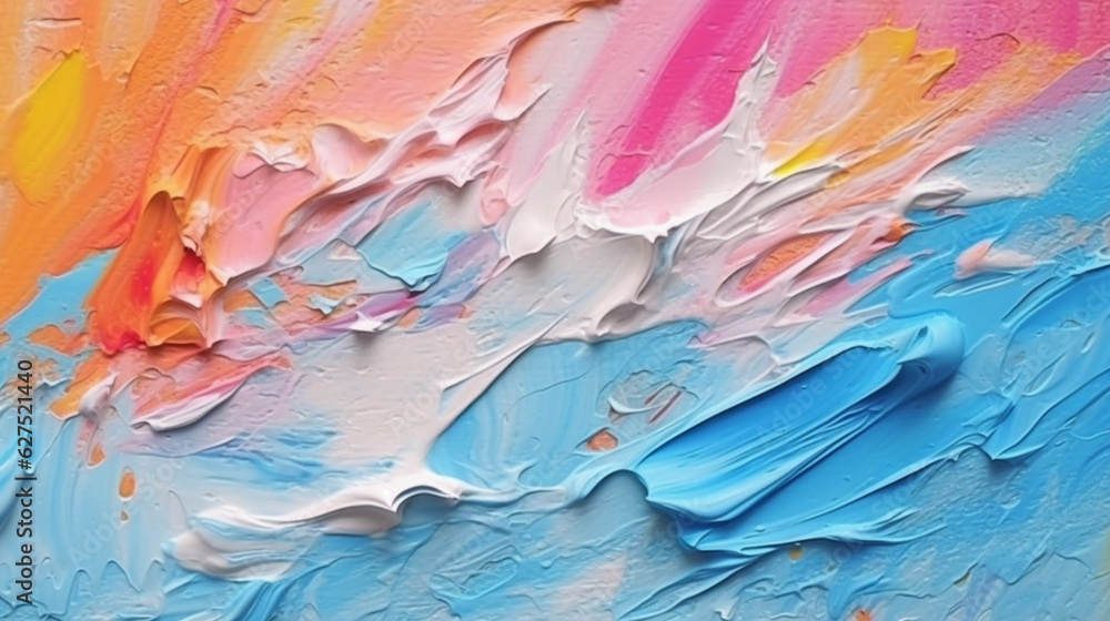 Fototapeta premium Backgrounds with texture of multicolored acrylic paint. 