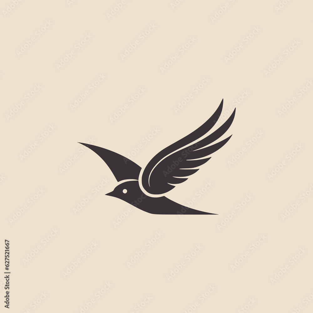 simple bird flying technology logo vector illustration template design simple bird flying technology logo vector illustration template design