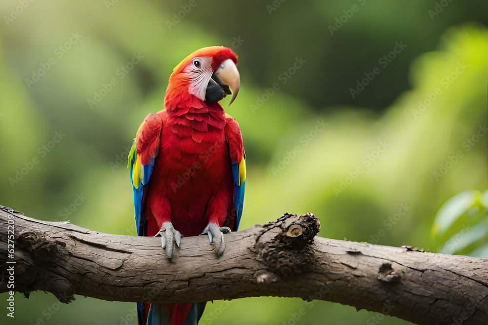 Red parrot