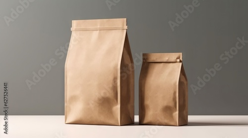 paper bag of coffee product mockup photography
