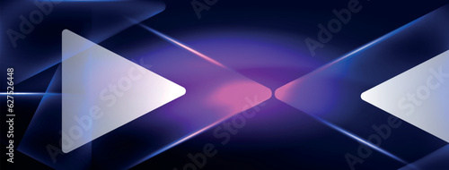 Neon lights hacking geometric background, virtual reality or artificial intelligence concept, cyberpunk geometric template for wallpaper, banner, presentation, background