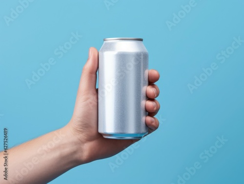 product mockup hand holding a soda can photography