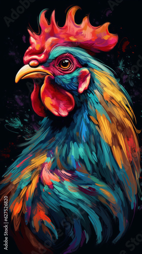Picture of a beautiful rooster © Erik González