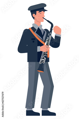 One person blowing flute