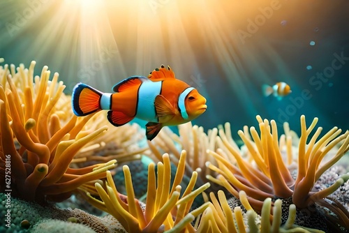 Obraz na płótnie fish and reef generated by AI tool