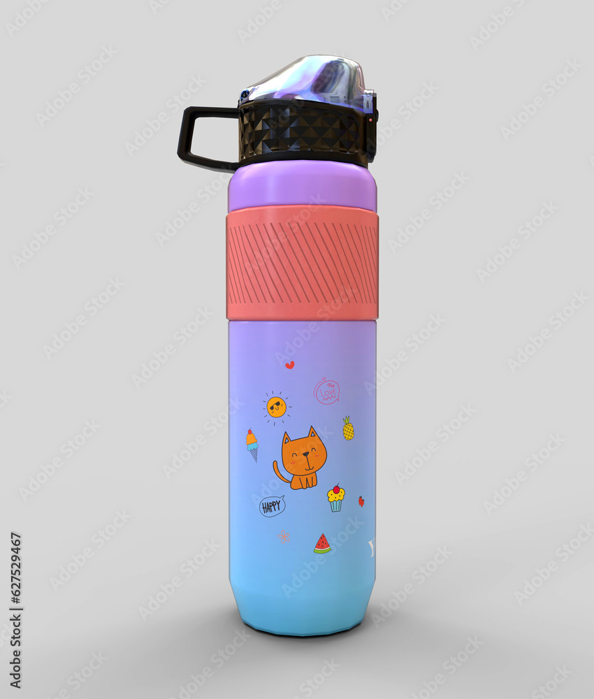 Water bottle. Cute transparent sipper bottle for kids. school water bottle for kids. lavender or purple color bottle jpg image. Water bottle. Cute transparent sipper bottle for kids. school water bottle for kids. lavender or purple color bottle jpg image.