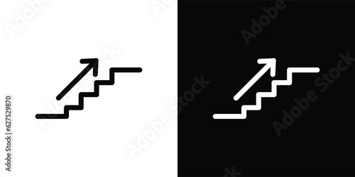Creative business step arrow logo vector design