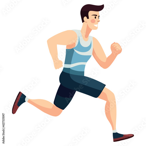 athlete running with speed