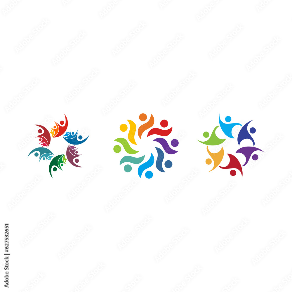 abstract modern vector logo design healthy people logo icon symbol