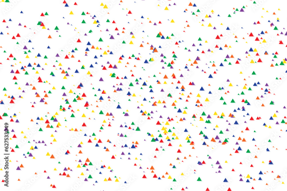 Seamless pattern with colorful dotted scatter particles on white background 