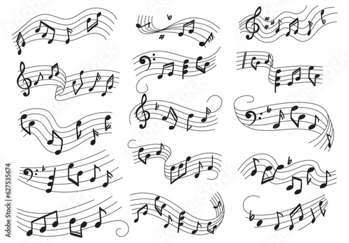music dotes doodle elements