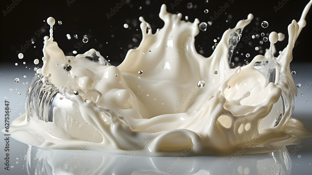 milk splash Generative AI milk splash Generative AI