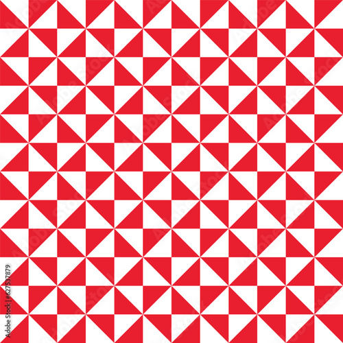 geometric windmill red and white seamless pattern