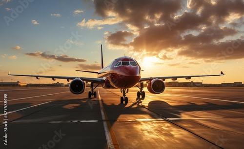 airplane on runway, generat...