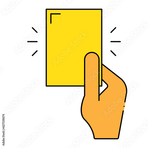 Football yellow card illustration