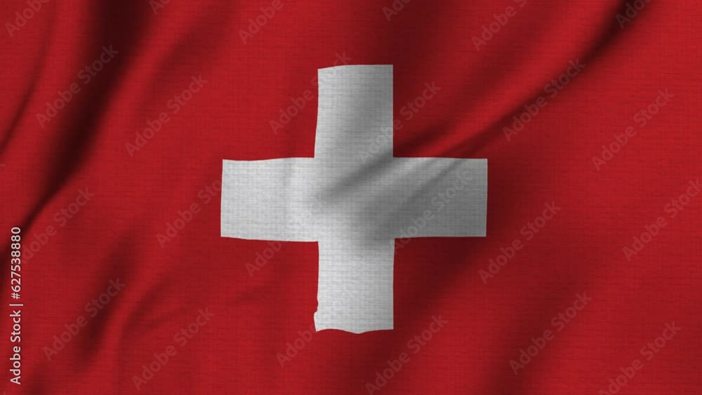 Stock video Animation of switzerland flag waving - textured 3d render with highly detailed fabric pattern - perfect for celebrating switzerland holidays Stock video Animation of switzerland flag waving - textured 3d render with highly detailed fabric pattern - perfect for celebrating switzerland holidays