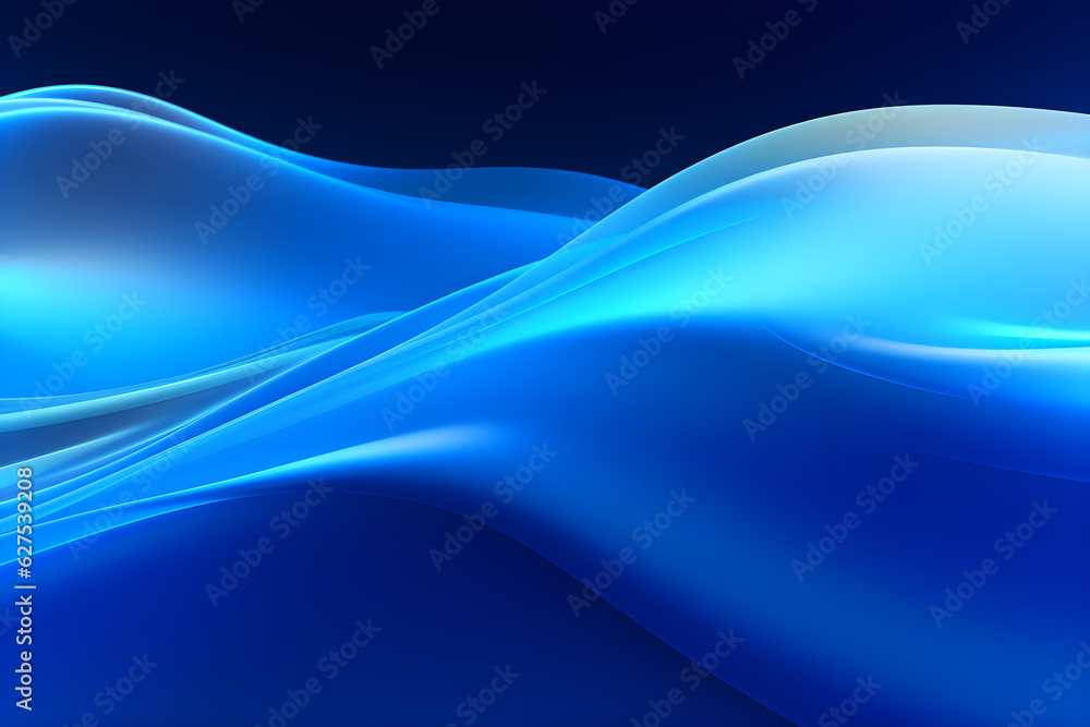 Fototapeta premium abstract blue wave background, AI generate