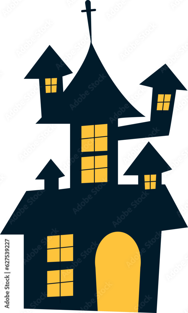 Halloween haunted house vector design illustration Halloween haunted house vector design illustration