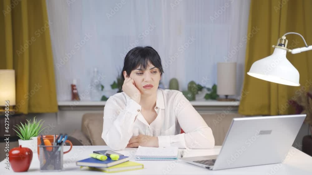 Female student experiencing Motivation Loss. Female student experiencing Motivation Loss.
