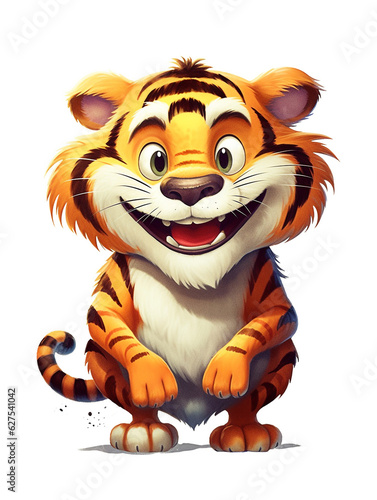 Cute cartoon tiger illustration