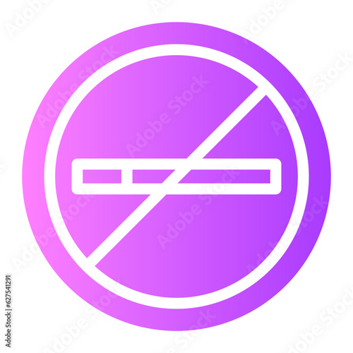 no smoking gradient icon