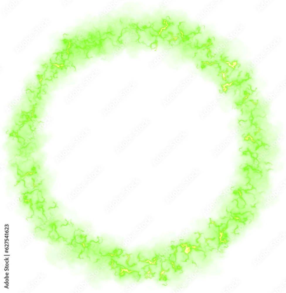 digital lightning luminous circle portal