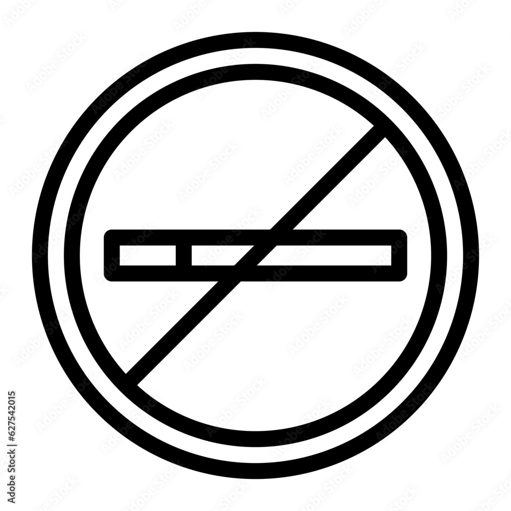 no smoking line icon no smoking line icon