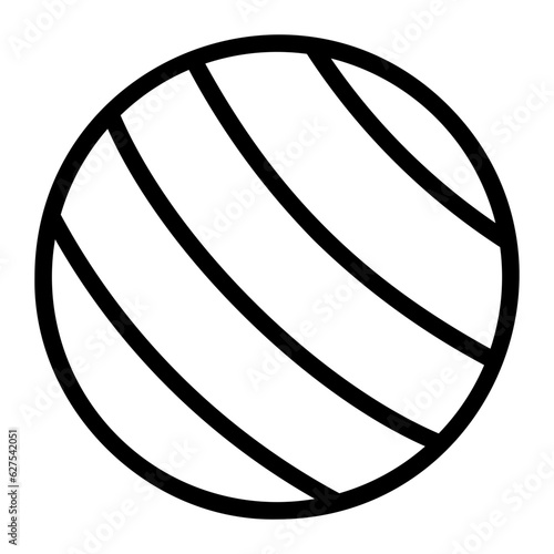 yoga ball line icon