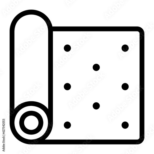 yoga mat line icon