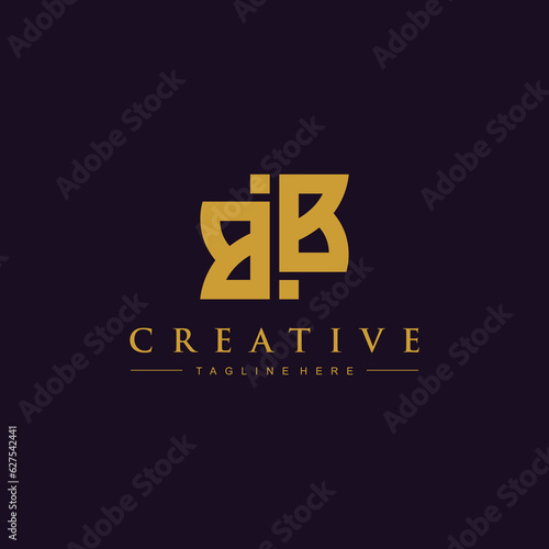 Modern unique creative B logo design, Minimal B initial based vector icon