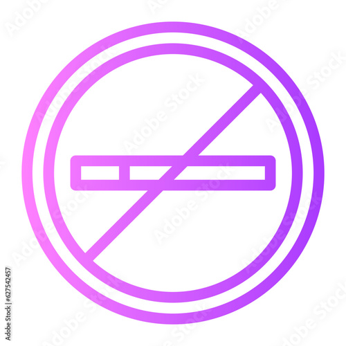 no smoking gradient icon