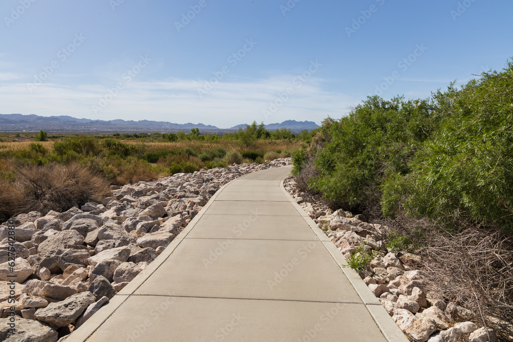 Path through Clark County Wetlands Park, Nevada