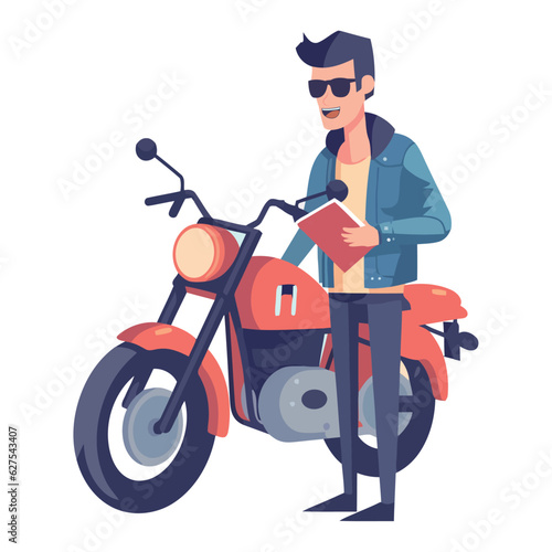 One person riding a motorcycle with freedom