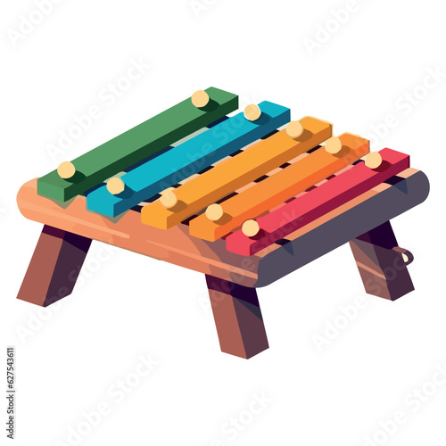 colored xylophone vector
