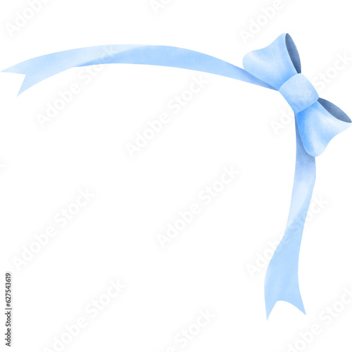 Blue ribbon watercolor