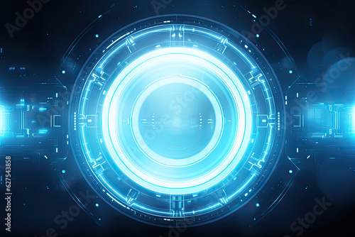 Abstract modern digital background with futuristic circle in the center