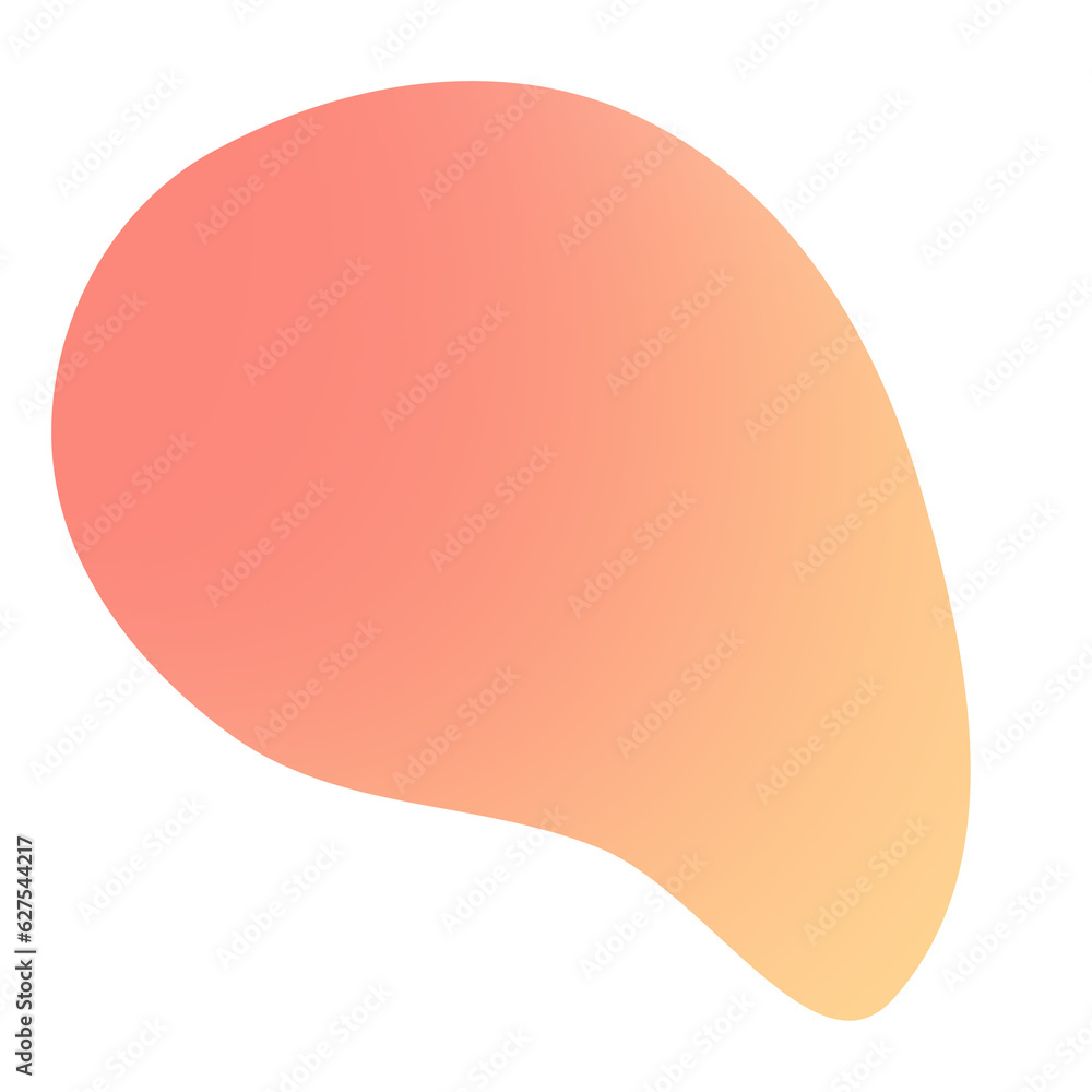 Abstract Organic Shape Gradient Elements on transparent background Abstract Organic Shape Gradient Elements on transparent background