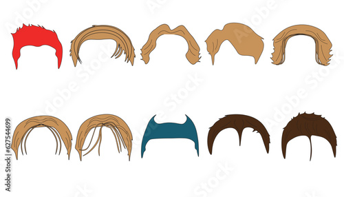 set of haircuts. Trend haircut