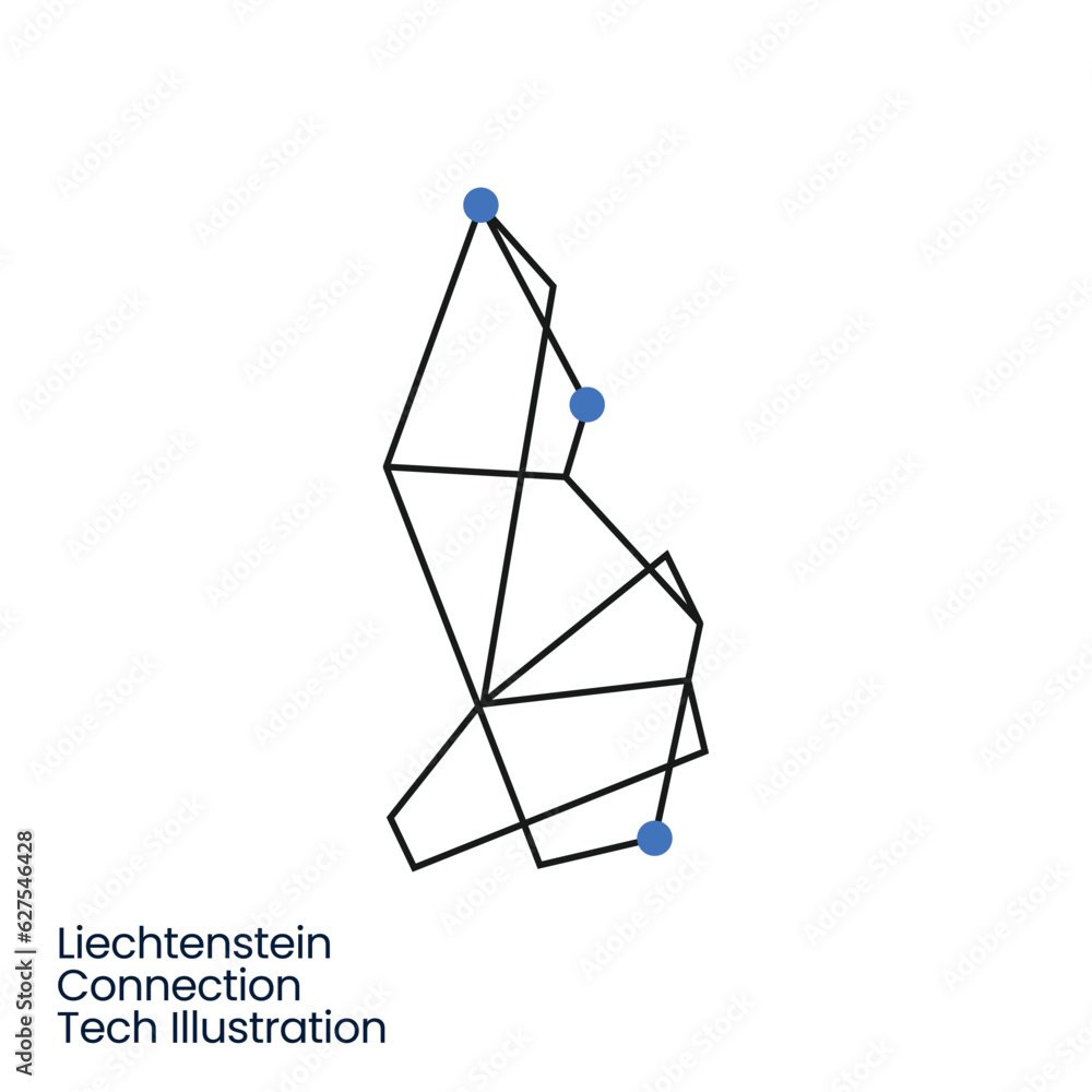 Liechtenstein Connection Tech Technology Geometric Polygonal Logo Vector Icon Illustration Liechtenstein Connection Tech Technology Geometric Polygonal Logo Vector Icon Illustration