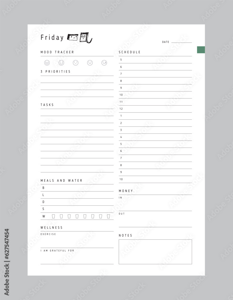 Friday Planner. Friday Planner.