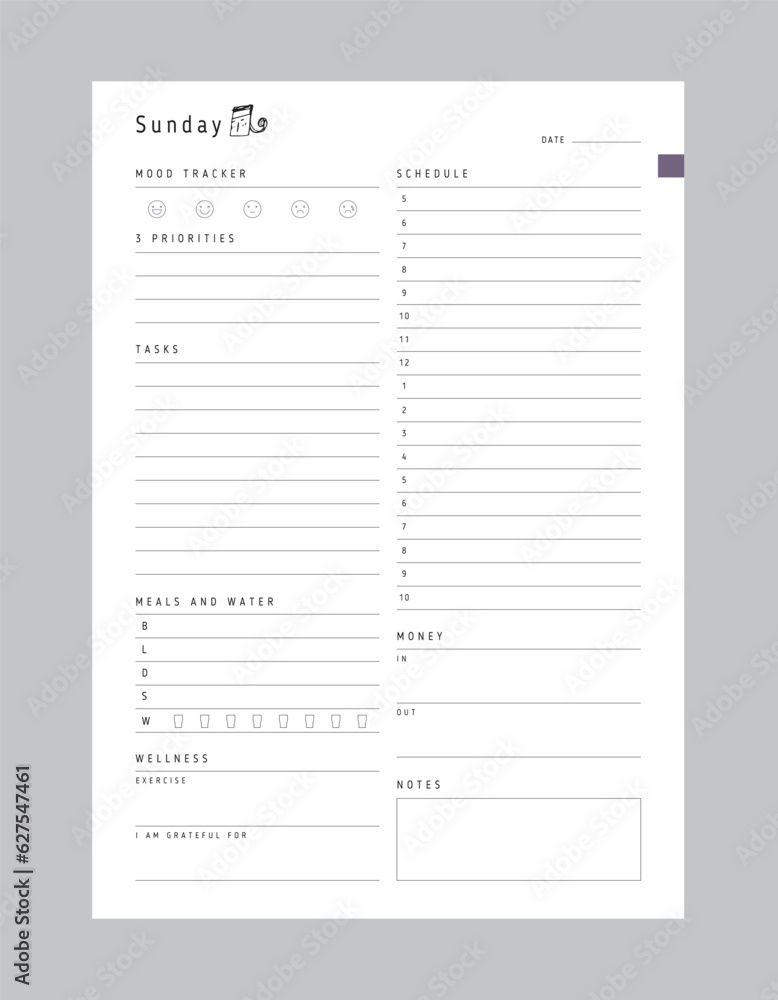 Sunday Planner. Sunday Planner.