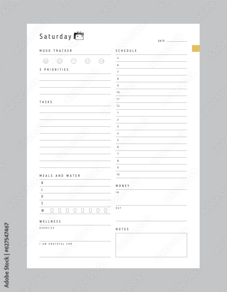 Saturday Planner. Saturday Planner.