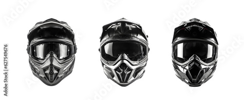 dirt bike helmet isolated on transparent background ,motocross helmet ,generative ai