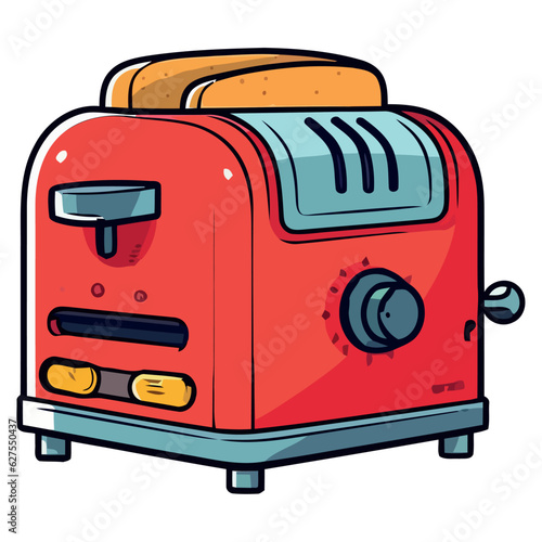 red kitchenware toaster