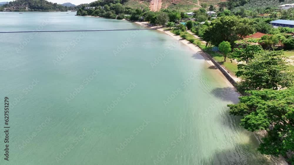 Drone shot of a beach in Phuket, Thailand Drone shot of a beach in Phuket, Thailand