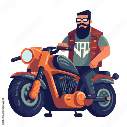 biker riding motorcycle
