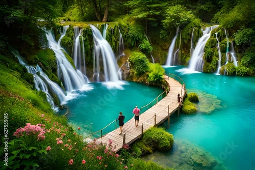waterfall in plitvice national park GENRATED AI